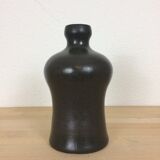 Black ceramic vase with handle