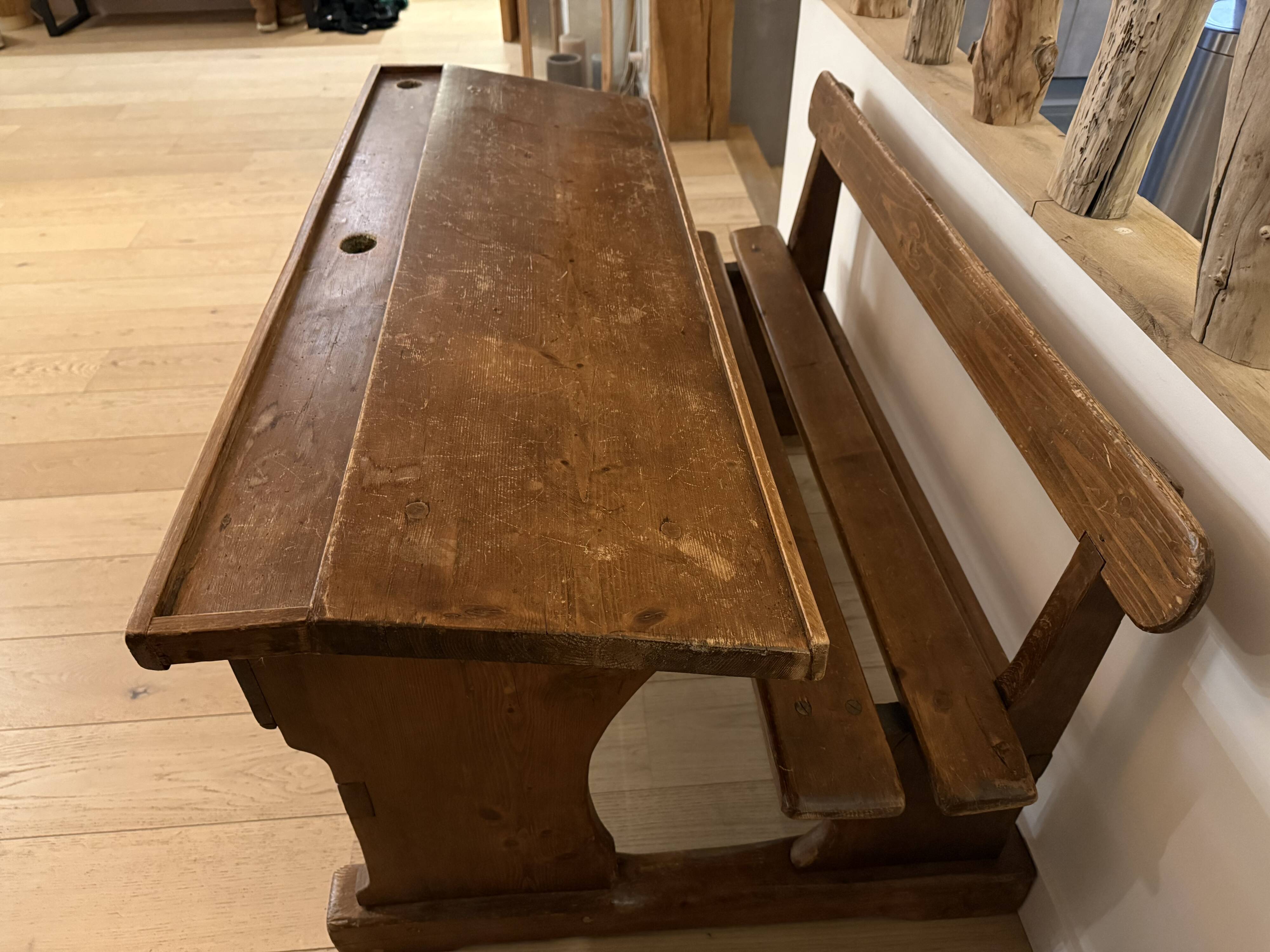 Oak school desk