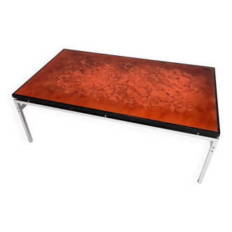 Table basse en verre de Jean René Talopp, années 1970