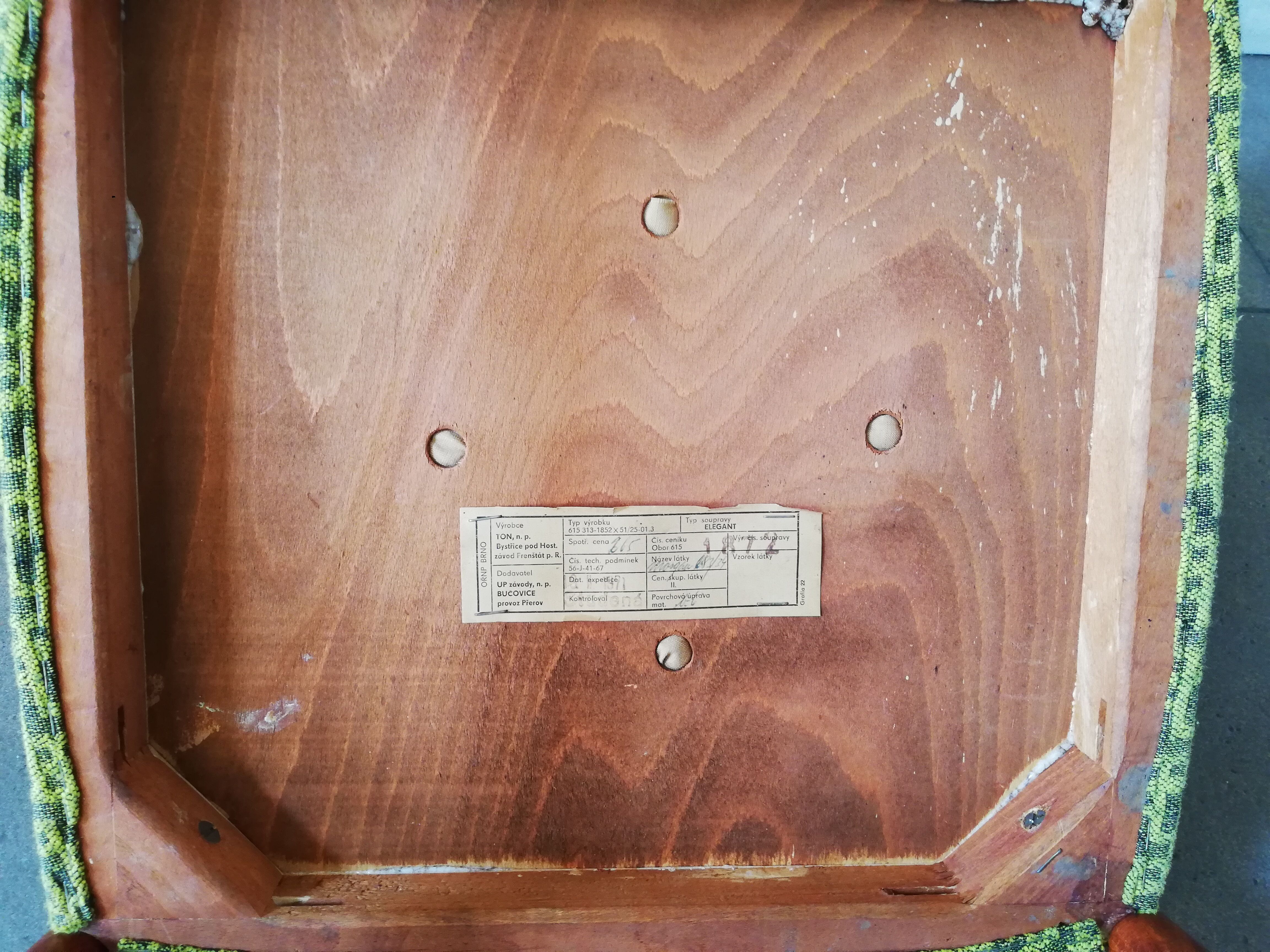 Set of 4 Czech Art Deco Chairs Ton, 1971, Up Zavody, Thonet