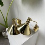 Pair of Hovik Lys brass wall lights Jonas Hidle Denmark