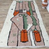 Handmade wool Berber rug 272 X 148 CM