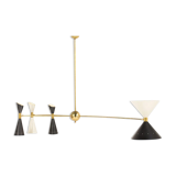 Asymmetrical Chandelier Butterfly White & Black