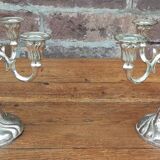 Paire de chandeliers 5 branches (estampillés Quist)