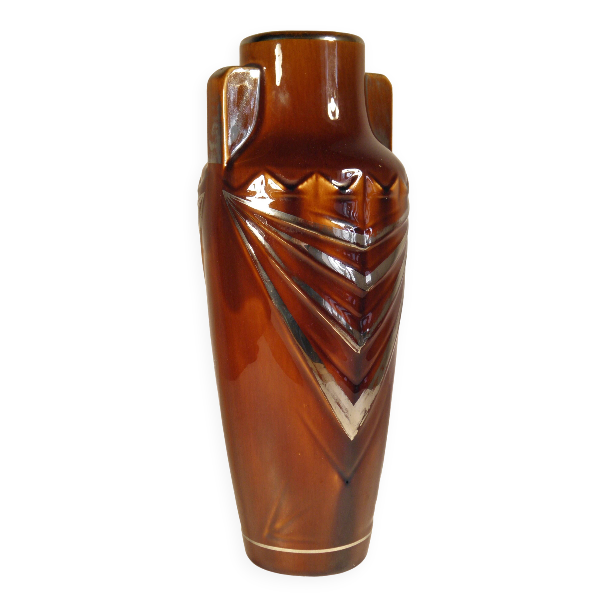 Art Deco Ceramic Vase Elge - Vierzon