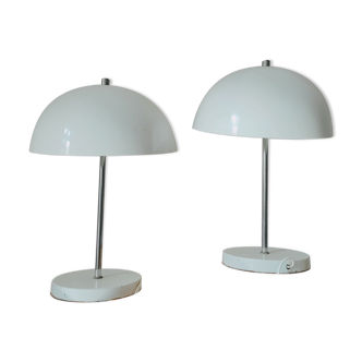 Duo de lampes champignon à abat jour incliné