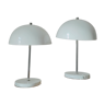 Duo de lampes champignon à abat jour incliné