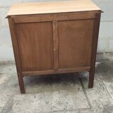 Old three-drawer chest of drawers in raw oak