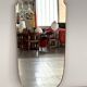 Miroir italien en laiton, 1950