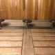 Old wall coat rack x3 vintage brown metal #a418