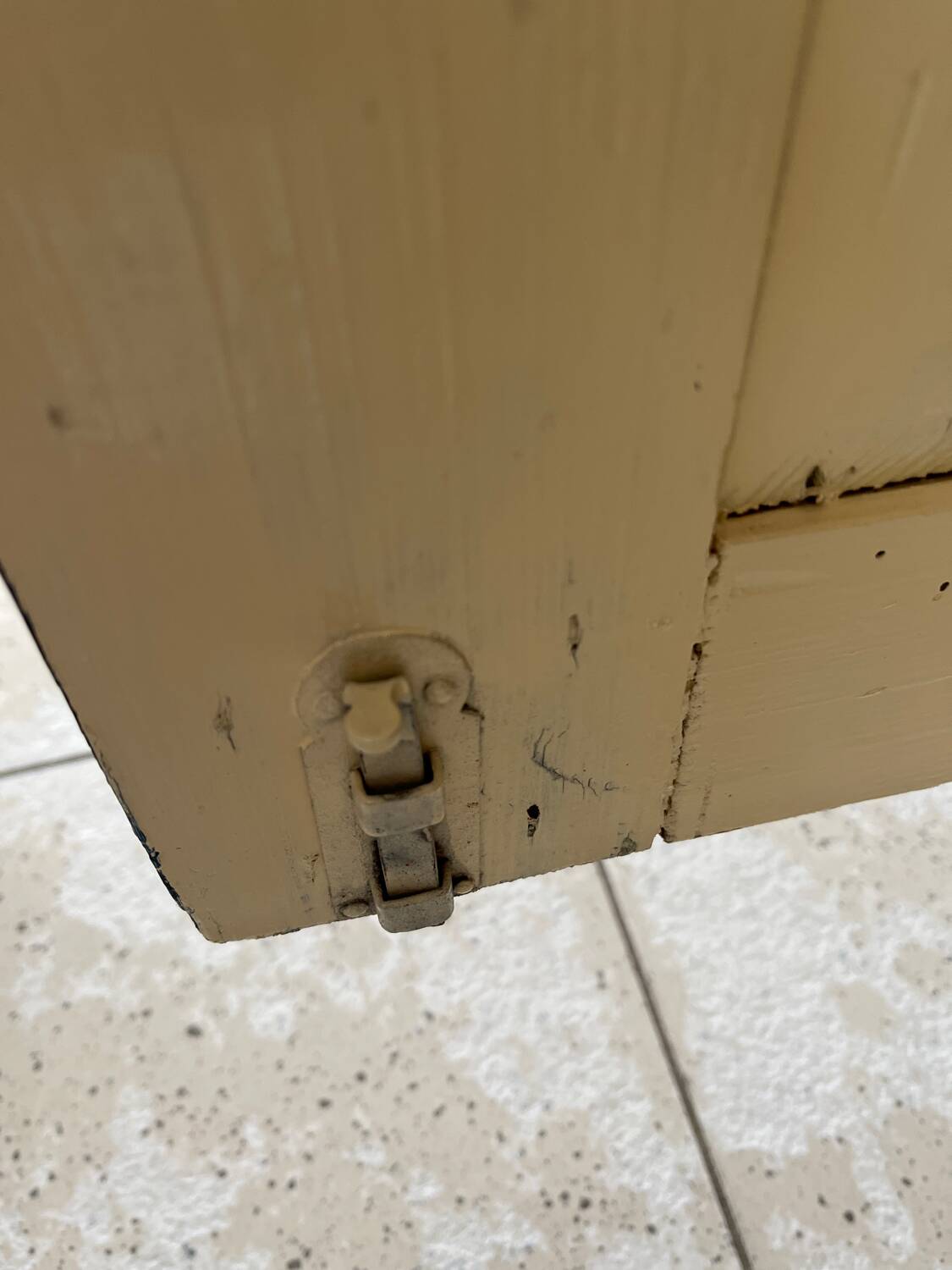 Old Parisian wardrobe painted in midnight blue