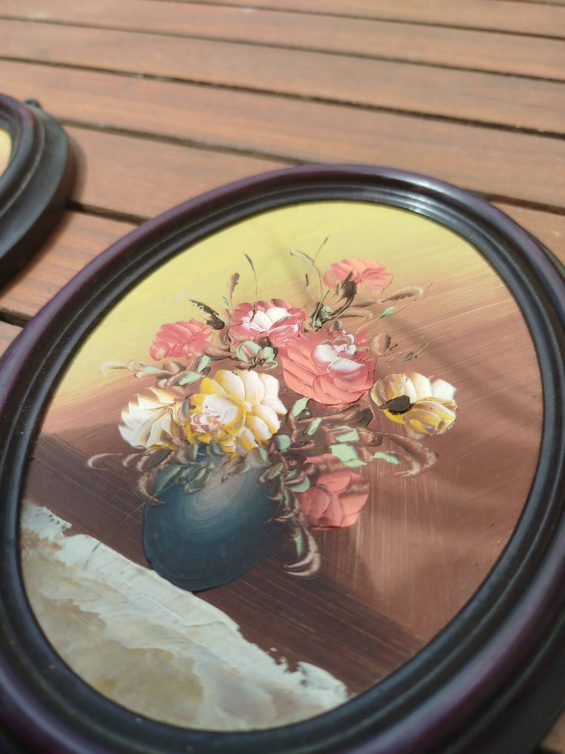 Pair of flower paintings