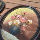 Paire de tableaux fleurs