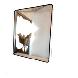 Custom-made large mirror – unique piece – black lacquered steel frame – 130 x