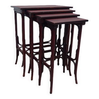 Four Thonet nesting tables.