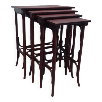 Four Thonet nesting tables.