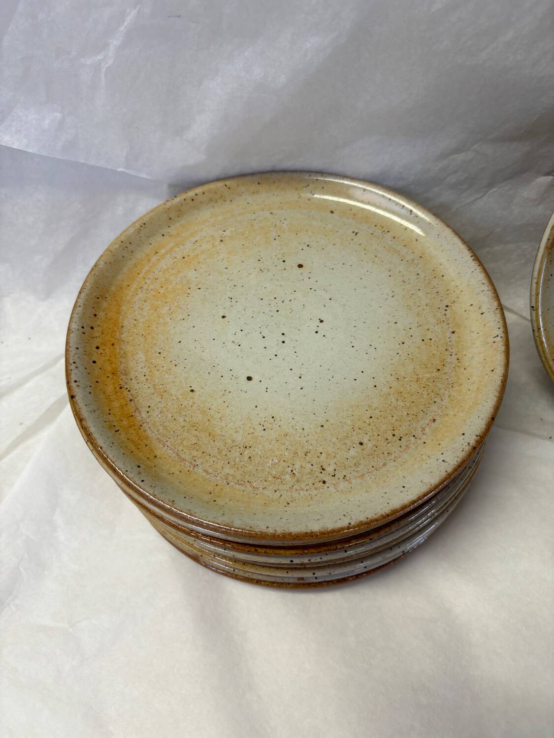 Set of 9 marsh sandstone dessert plates