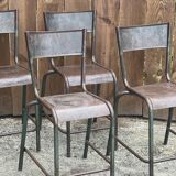 Set of 4 industrial style stools