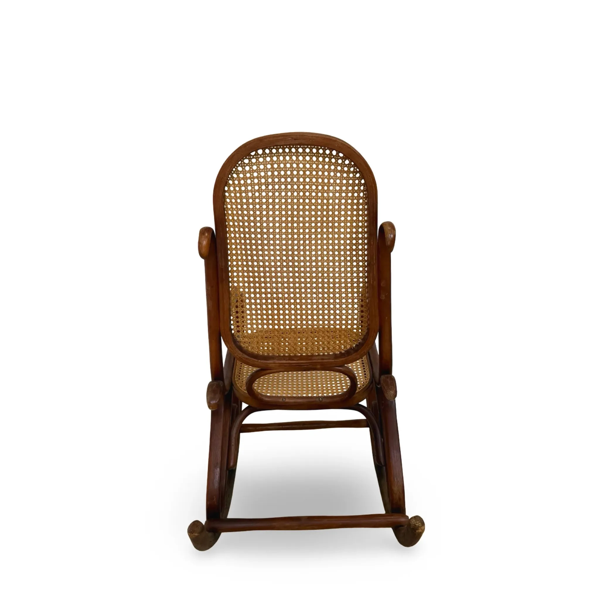 Vintage Bentwood Rocking Chair in the Thonet Tradition, by FMG, 1940s/