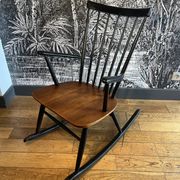 Fauteuil Rocking chair Roland Rainer scandinave