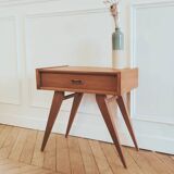 Renovated vintage Scandinavian style bedside table