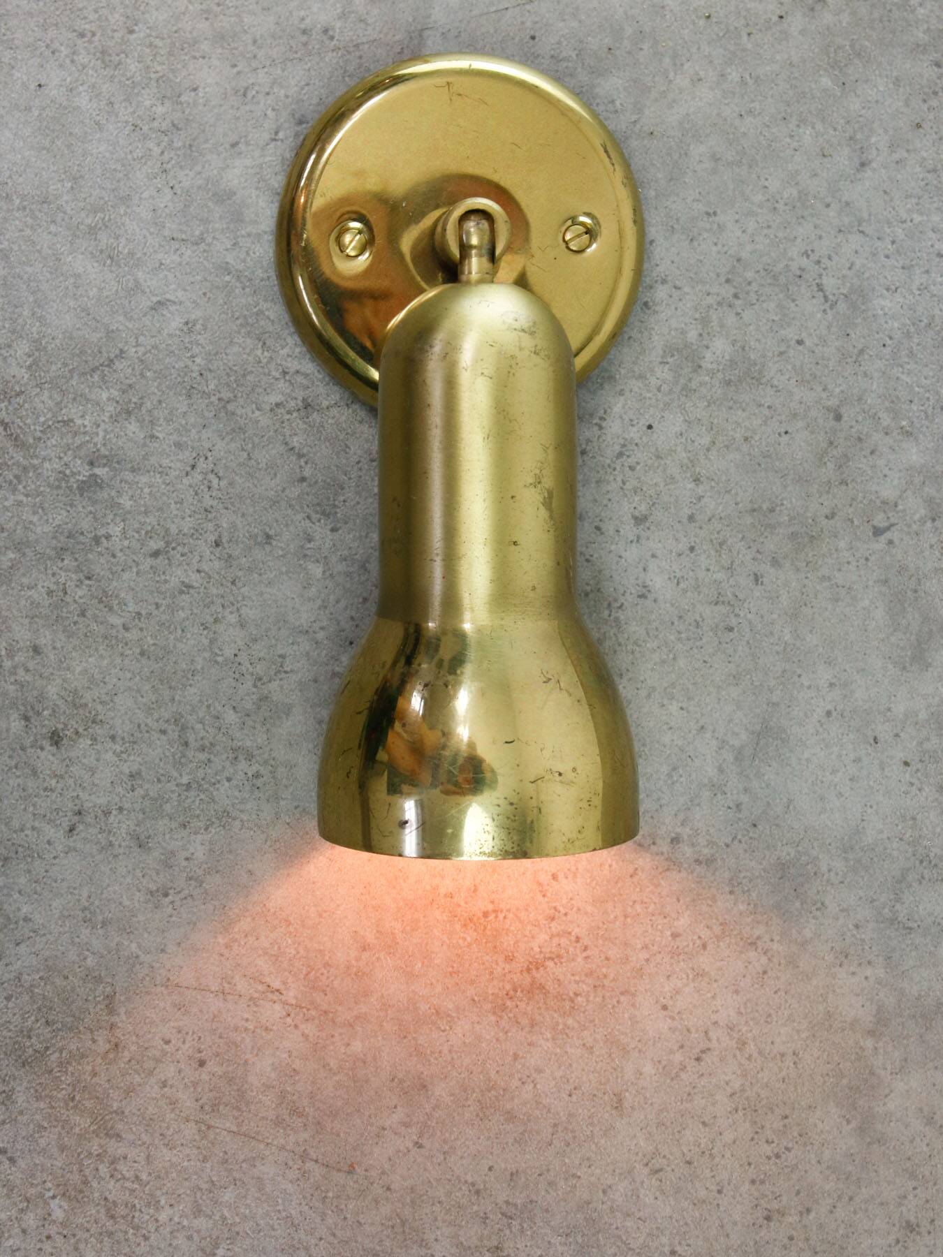 Mid-Century Italian Brass Wall Reflector Lamp, 1960s