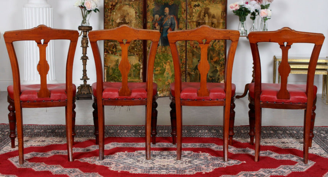 Set of four chairs of Victorian