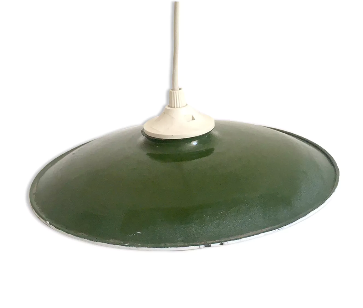 Enamelled sheet metal workshop suspension