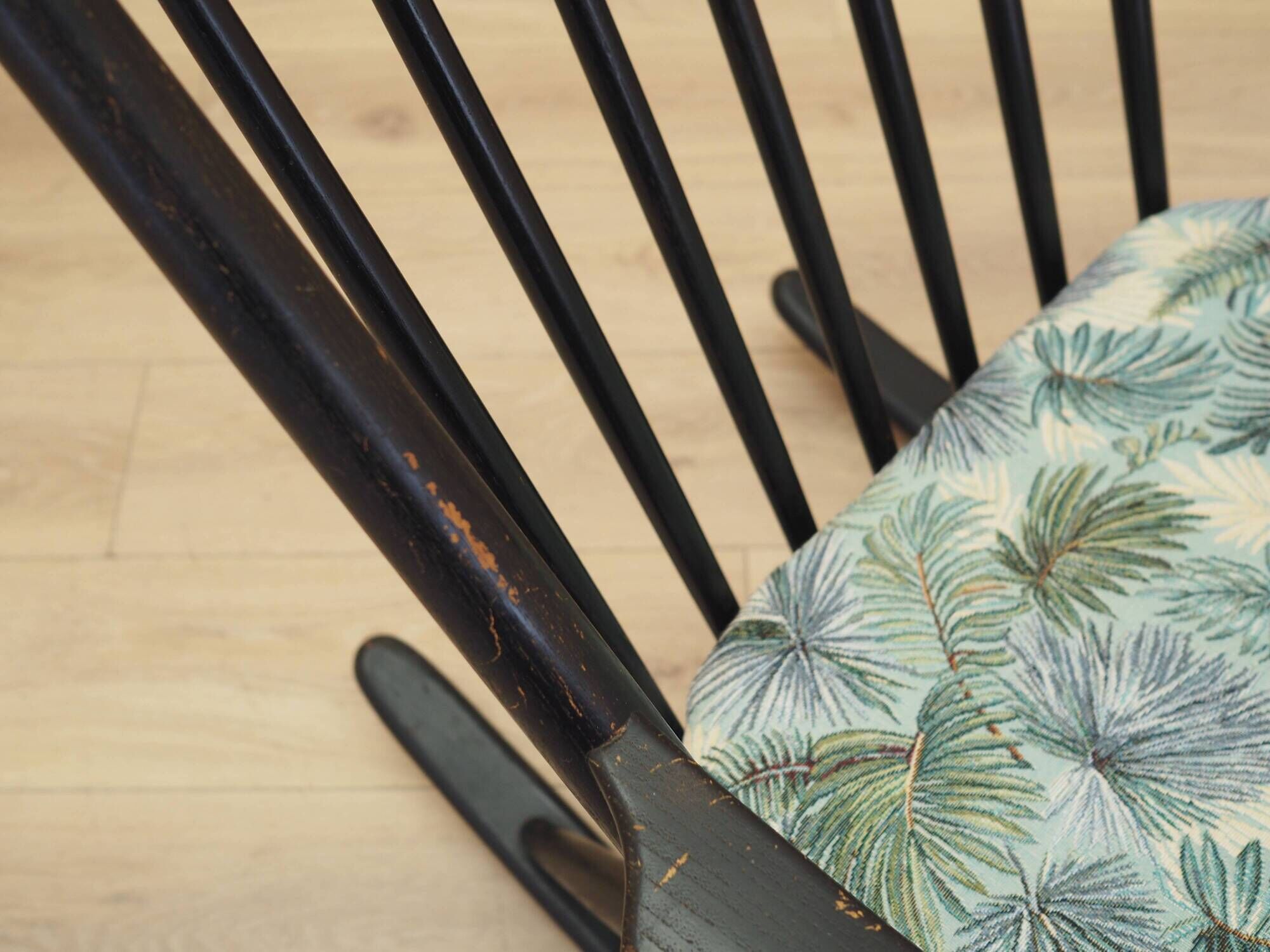 Reenskaug Rocking Chair for Bramin, Black Teak, 1960s
