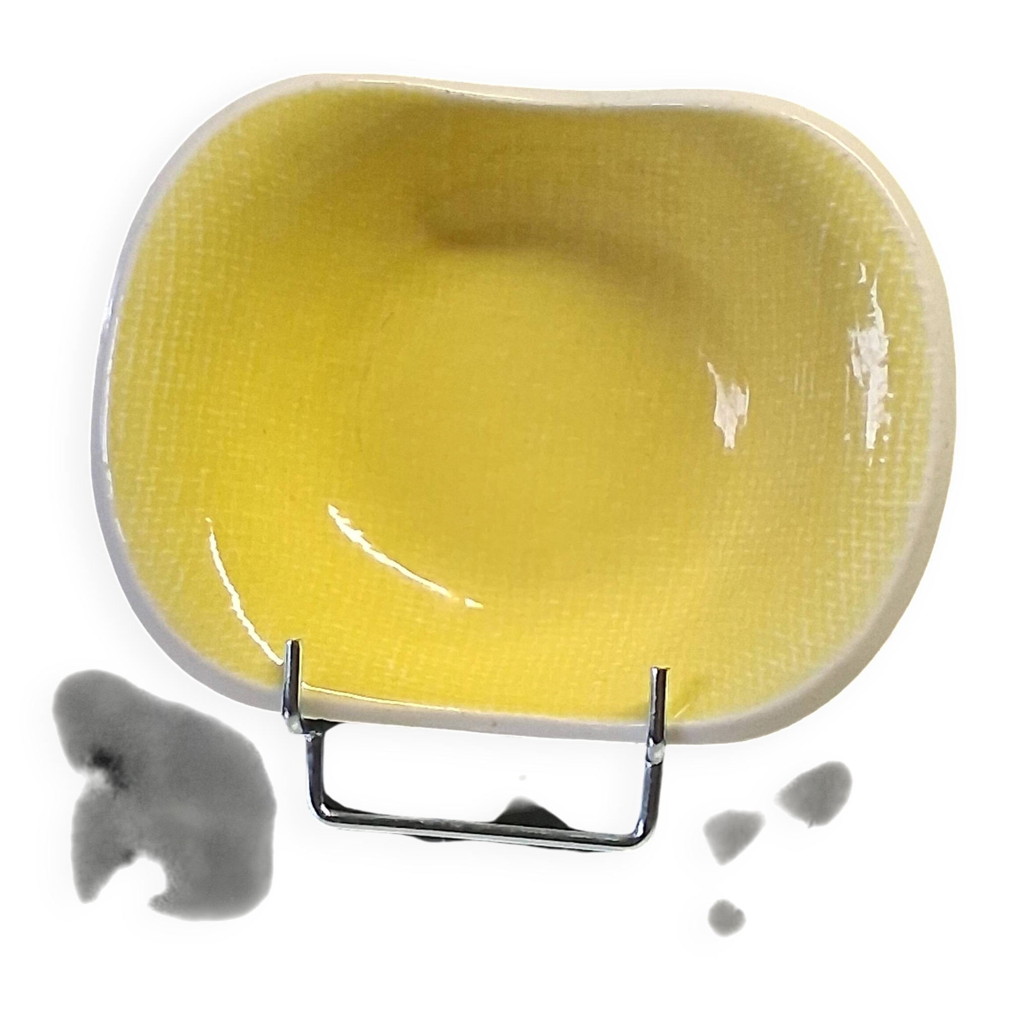 Ancien vide poche jaune de chez Salins