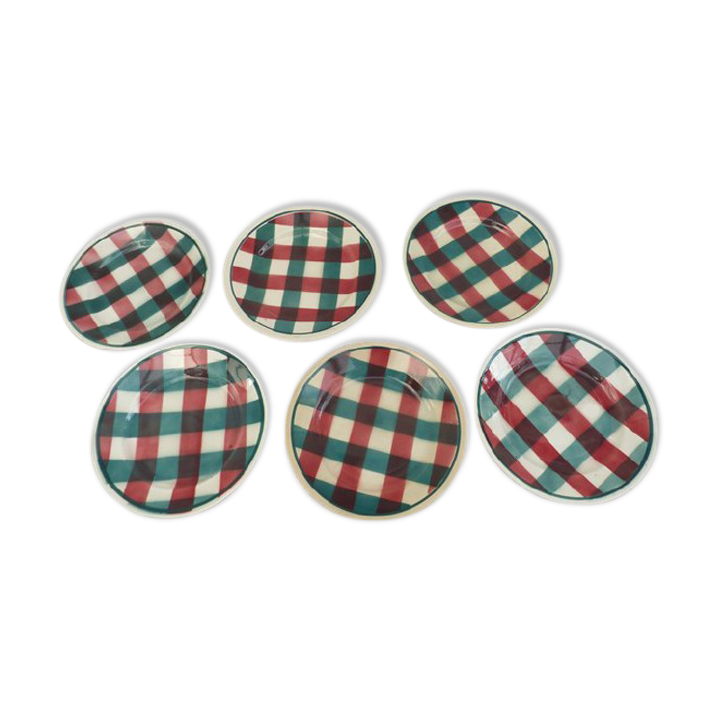 Givors vintage tile plate plates