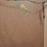 Mirror in gilded stucco wood and beveled glass