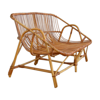 Vintage rattan sofa 1960
