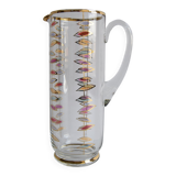 Vintage glass jug, Bohemia Glass, 1960's.