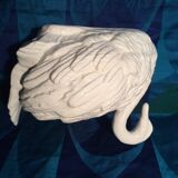Large swan planter in white earthenware