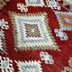 5x8 Geometric Wine Red Blue Vintage Rug, 144x241Cm
