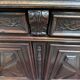 Four-panel buffet from the Louis XIII period in solid walnut.