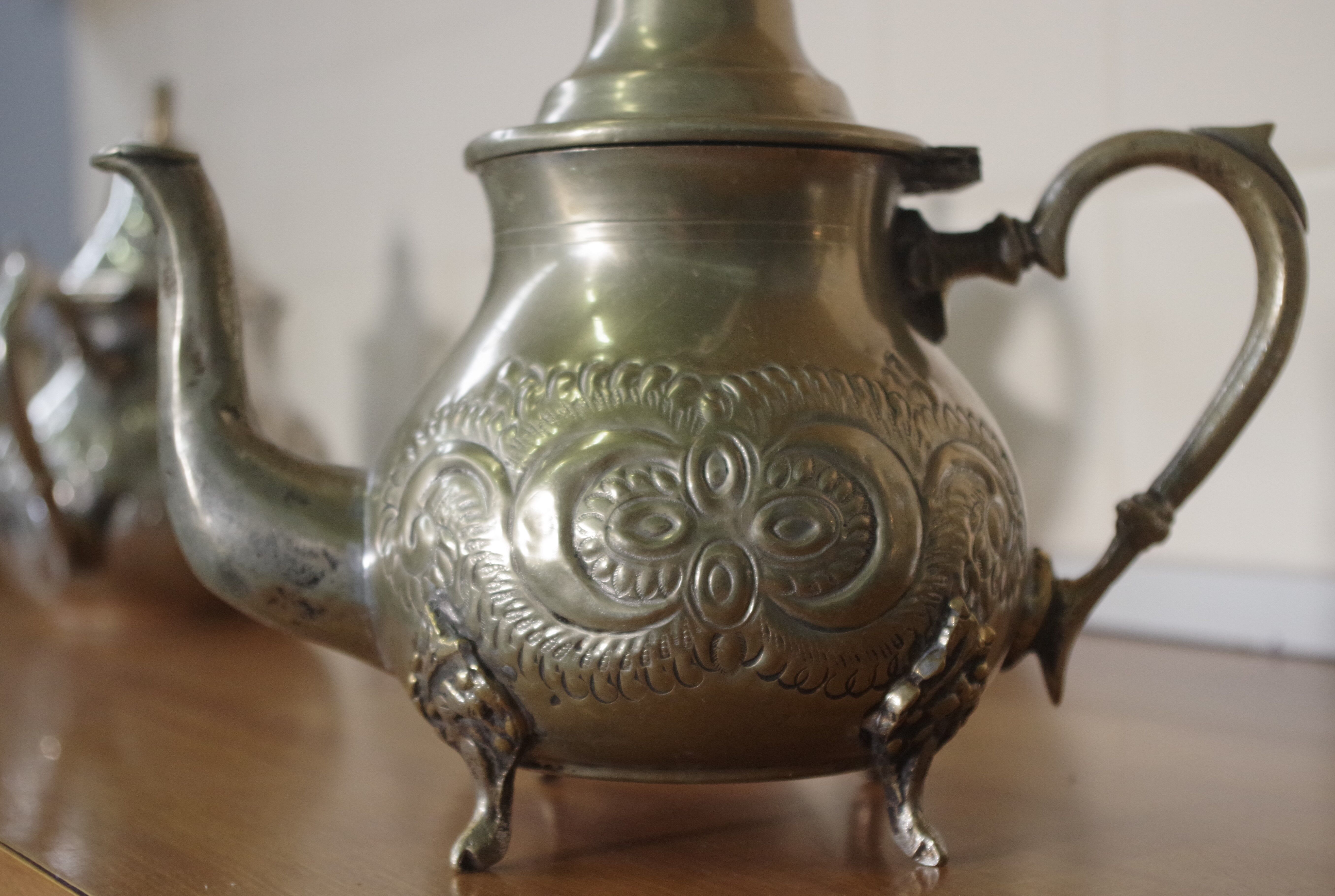 Arabic tea maker 8 pieces, Morocco 50s