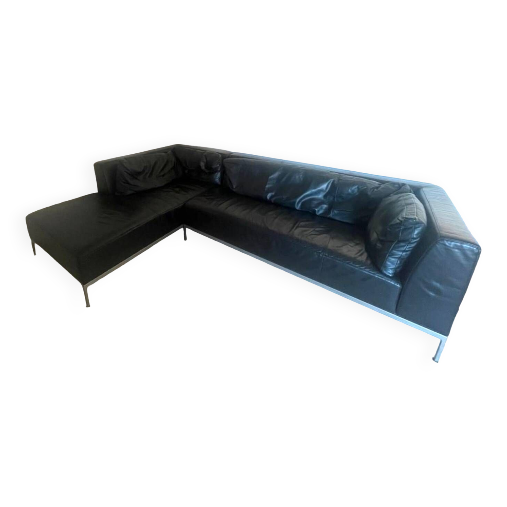 Leather corner sofa