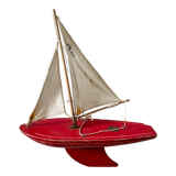 Voilier de bassin anglais Star'Yacht rouge, modèle SY2, années 50-60