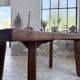 Brutalist oak table by De Puydt, Belgium 1970
