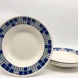 4 hollow plates, "C.M. Paris" Yvette model