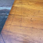 Large Alsatian farmhouse table 225 cm fir shade Merisier