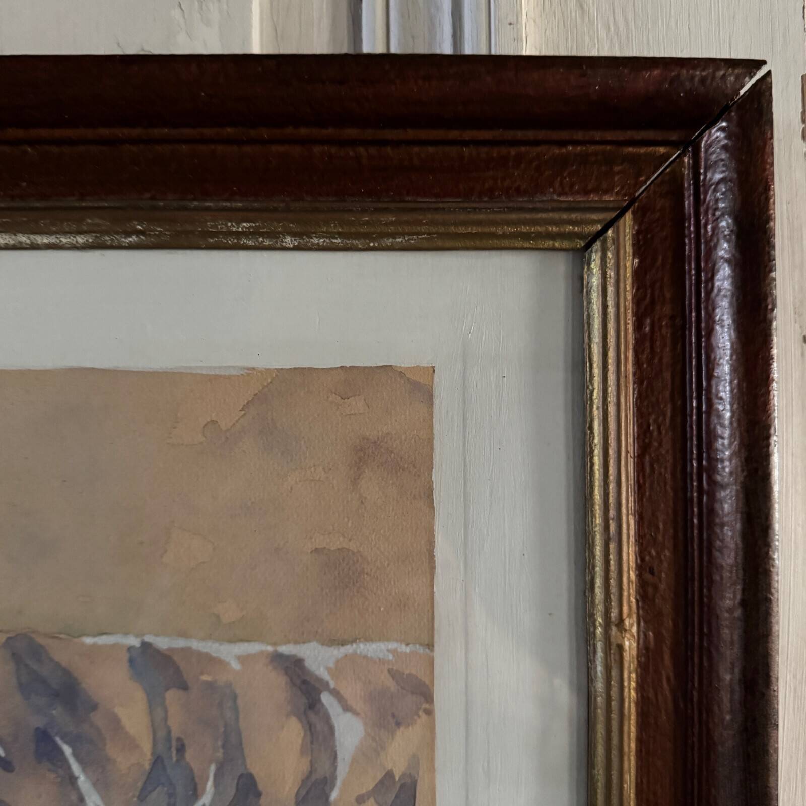 Watercolor on paper by Robert Gaillard 20th century Megève 1944