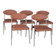Set of 5 vintage 1980s "Coro" chairs designed by Luigi Origlia for Origlia
