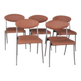 Ensemble de 5 chaises vintage des années 1980 "Coro" conçues par Luigi Origlia pour Origlia.