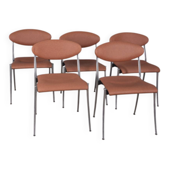 Set of 5 vintage 1980s "Coro" chairs designed by Luigi Origlia for Origlia