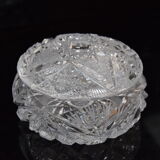 Sugary bowl,cut crystal glass,bohemia in the 1960's.
