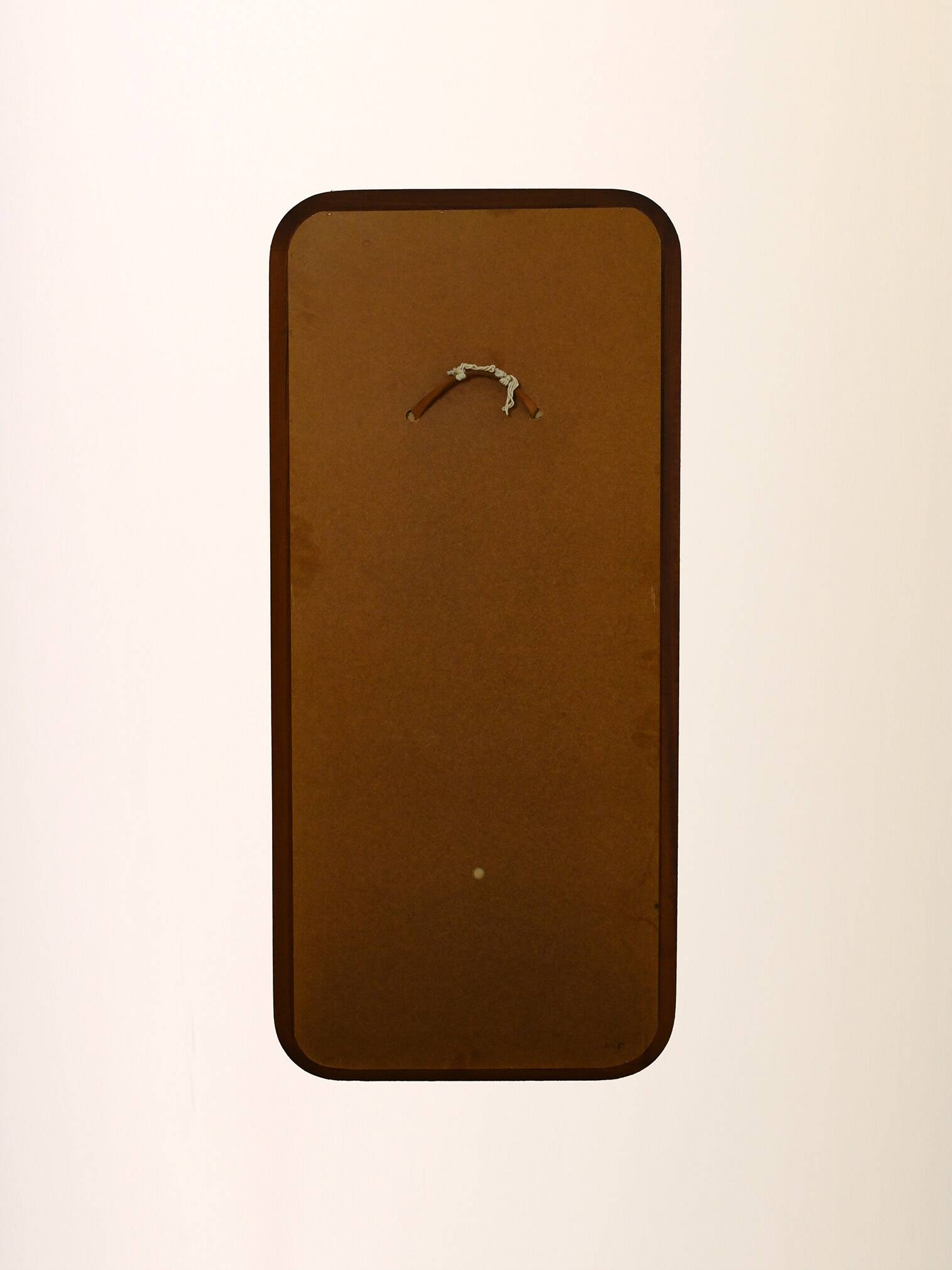 Teak mirror with beveled frame