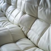 Vintage Leather Kashima Sofa in White Leather by Michel Ducaroy for Ligne Roset, 1980s